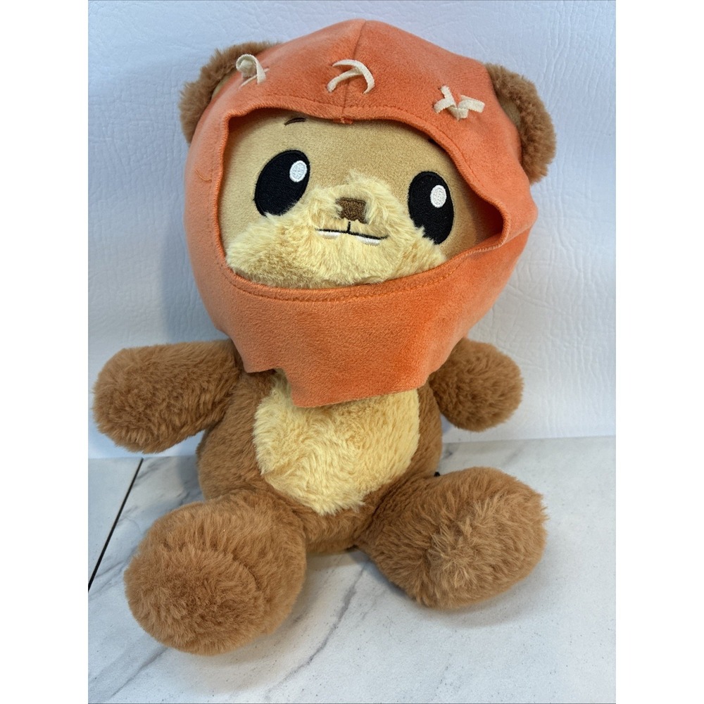 Mattel Star Wars Ewok Plush‎ Collectible 2022 Brown Orange Hood